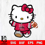 Ohio State Buckeyes Cute Hello Kitty Football 7 Svg Eps Dxf Png File, NCAA svg, Digital Download, Instant Download