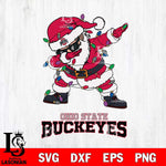 Ohio State Buckeyes Dabbing Santa Claus Ugly Christmas Svg dxf eps png pdf file,NCAA svg,Digital Download,Cricut file