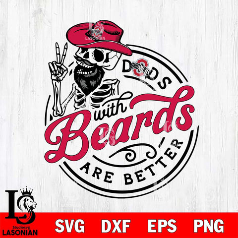 Ohio State Buckeyes Dad With Beard Are Better Svg Eps Dxf Png File, Digital Download, Instant Download