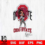 Ohio State Buckeyes Fan Girl Svg Eps Dxf Png File, Digital Download, Instant Download