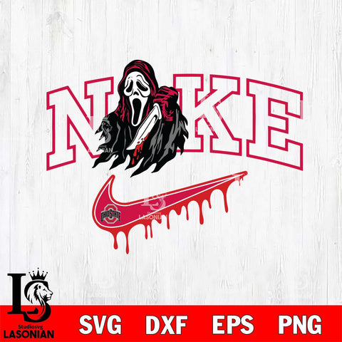 Ohio State Buckeyes Ghostface Nike Svg Eps Dxf Png File, Digital Download, Instant Download