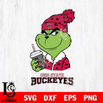 Ohio State Buckeyes Grinch Cofffe Christmas Cut Files Cricut, Svg Dxf Eps Png file, Digital download , Silhouette