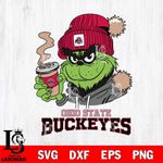 Ohio State Buckeyes Grinch Cofffe Hoodie Cut Files Cricut, Svg Dxf Eps Png file, Digital download , Silhouette