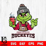 Ohio State Buckeyes Grinch with coffee Svg Eps Dxf Png File, Digital Download, Instant Download