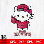 Ohio State Buckeyes Hello Kitty Best Fan Svg Eps Dxf Png File, Digital Download, Instant Download