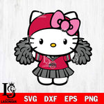 Ohio State Buckeyes Hello Kitty Cheerleader 5 Svg Eps Dxf Png File, Digital Download, Instant Download