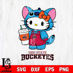 Ohio State Buckeyes Hello Kitty Stitch Svg Eps Dxf Png File, NCAA svg, Digital Download, Instant Download