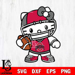 Ohio State Buckeyes Hello Kitty sport 2 Svg Eps Dxf Png File, NCAA svg, Digital Download, Instant Download