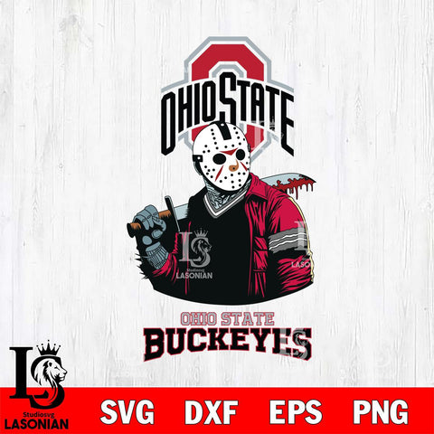 Ohio State Buckeyes Jason Voorhees 10 Svg Eps Dxf Png File, Digital Download