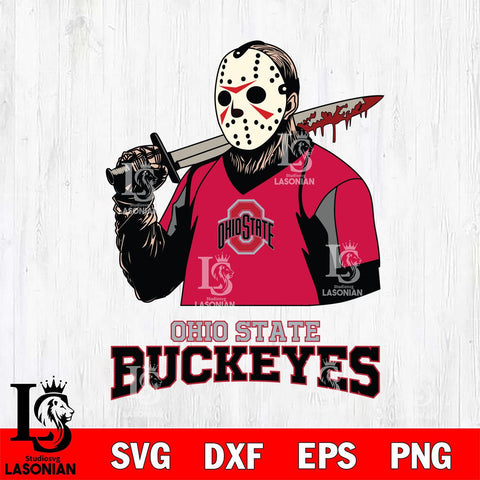 Ohio State Buckeyes Jason Voorhees 11 Svg Eps Dxf Png File, Digital Download