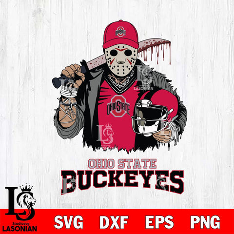 Ohio State Buckeyes Jason Voorhees 2 Svg Eps Dxf Png File, Digital Download