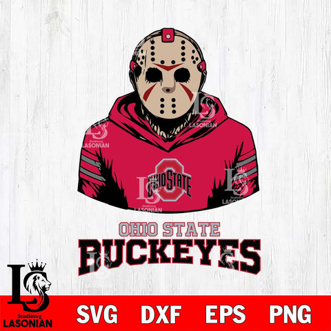 Ohio State Buckeyes Jason Voorhees 4 Svg Eps Dxf Png File, Digital Download