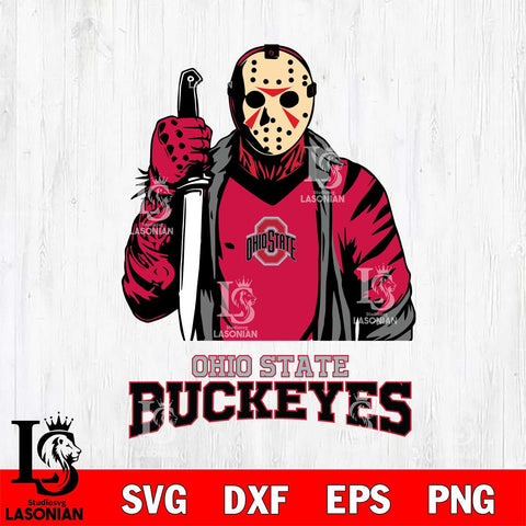 Ohio State Buckeyes Jason Voorhees 6 Svg Eps Dxf Png File, Digital Download