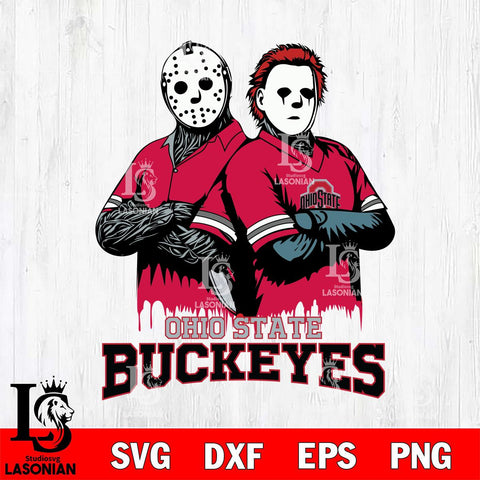 Ohio State Buckeyes Jason Voorhees 8 Svg Eps Dxf Png File, Digital Download