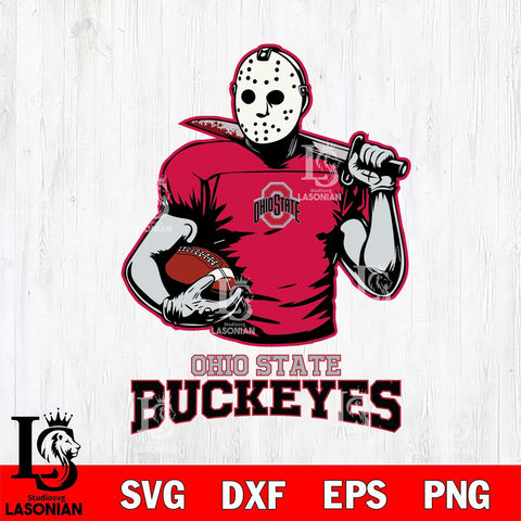 Ohio State Buckeyes Jason Voorhees 9 Svg Eps Dxf Png File, Digital Download