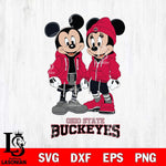 Ohio State Buckeyes Mickey Minnie Mouse Rugby Svg Eps Dxf Png File, NCAA svg , File Cut , Digital Download , Instant Download, Cut Svg Files