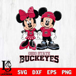 Ohio State Buckeyes Mickey Minnie Rugby ball Svg Eps Dxf Png File, NCAA svg , File Cut , Digital Download , Instant Download, Cut Svg Files