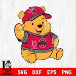 Ohio State Buckeyes Pooh Bear Svg Eps Dxf Png File, NCAA svg, Digital Download, Instant Download