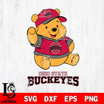 Ohio State Buckeyes Pooh Bear Disney, Svg Eps Dxf Png File, Digital Download