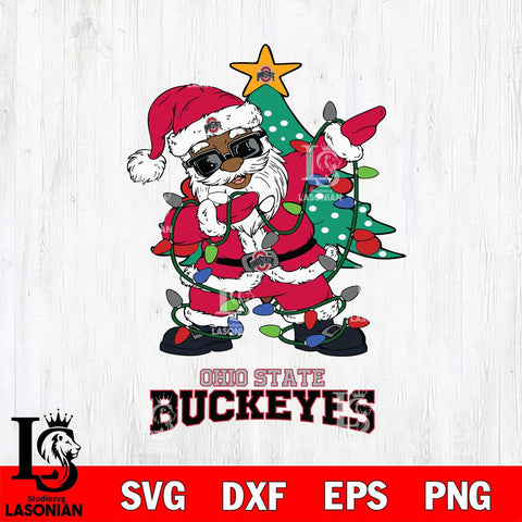 Ohio State Buckeyes Santa Claus Ugly Christmas Svg dxf eps png pdf file,NCAA svg,Digital Download,Cricut file