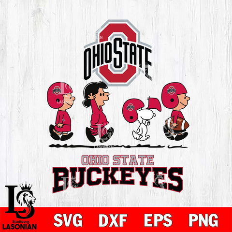 Ohio State Buckeyes Snoopy Sport 12 Svg Eps Dxf Png File, Digital Download