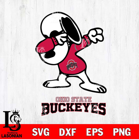 Ohio State Buckeyes Snoopy Sport 3 Svg Eps Dxf Png File, Digital Download