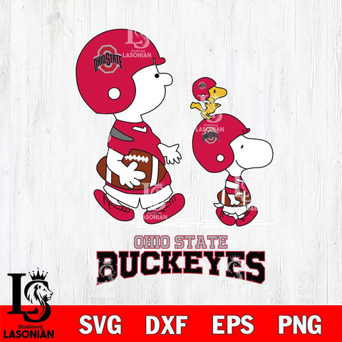 Ohio State Buckeyes Snoopy Sport Svg Eps Dxf Png File, Digital Download