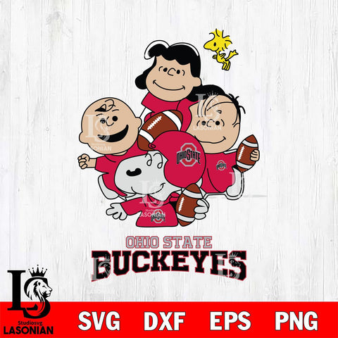 Ohio State Buckeyes Snoopy Sport 4 Svg Eps Dxf Png File, Digital Download