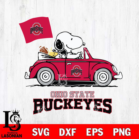 Ohio State Buckeyes Snoopy Sport 5 Svg Eps Dxf Png File, Digital Download