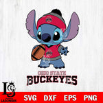 Ohio State Buckeyes Stitch Disney, Svg Eps Dxf Png File, Digital Download