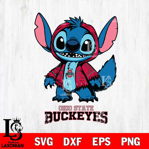 Ohio State Buckeyes Stitch Halloween Svg Eps Dxf Png File, NCAA svg, Digital Download, Instant Download