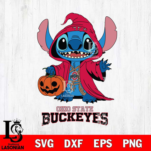 Ohio State Buckeyes Stitch Horror Svg Eps Dxf Png File, NCAA svg, Digital Download, Instant Download