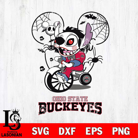 Ohio State Buckeyes Stitch Jigsaws Halloween Svg Eps Dxf Png File, Digital Download, Instant Download