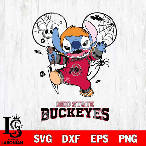 Ohio State Buckeyes Stitch Michael Halloween Svg Eps Dxf Png File, Digital Download, Instant Download