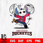 Ohio State Buckeyes Stitch jason voorhees Halloween Svg Eps Dxf Png File, Digital Download, Instant Download