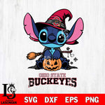 Ohio State Buckeyes Stitch witch Svg Eps Dxf Png File, NCAA svg, Digital Download, Instant Download