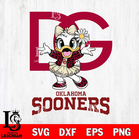 Oklahoma Sooners Dolce And Gabbana Daisy Duck Disney Svg Eps Dxf Png File, Digital Download, Instant Download