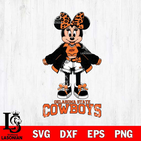 Oklahoma State Cowboys Style Minnie Disney Svg Eps Dxf Png File, Digital Download, Instant Download