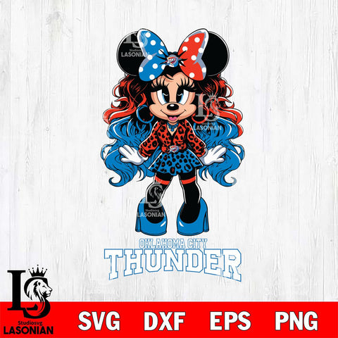 Oklahoma City Thunder Beauty Minnie Mouse Svg Eps Dxf Png File, Digital Download, Instant Download