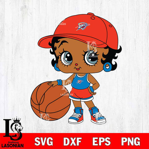 Oklahoma City Thunder Betty Boop NBA 12 Svg Eps Dxf Png File, NBA svg, Digital Download, Instant Download