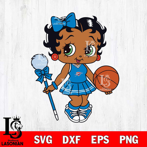 Oklahoma City Thunder Betty Boop NBA 3 Svg Eps Dxf Png File, NBA svg, Digital Download, Instant Download