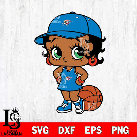 Oklahoma City Thunder Betty Boop NBA Svg Eps Dxf Png File, NBA svg, Digital Download, Instant Download