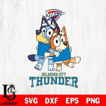 Oklahoma City Thunder Bluey & Bingo 12 Svg Eps Dxf Png File, NBA svg, Digital Download, Instant Download