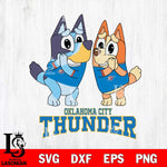 Oklahoma City Thunder Bluey & Bingo 15 Svg Eps Dxf Png File, NBA svg, Digital Download, Instant Download