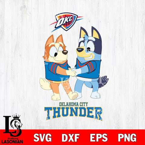 Oklahoma City Thunder Bluey Chilli Dance Svg Eps Dxf Png File, Digital Download, Instant Download