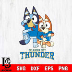 Oklahoma City Thunder Bluey Chilli Dance Mode Svg Eps Dxf Png File, Digital Download, Instant Download