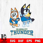 Oklahoma City Thunder Bluey Chilli Mode Dance Svg Eps Dxf Png File, Digital Download, Instant Download