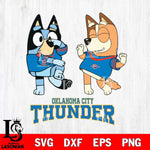 Oklahoma City Thunder Bluey Chilli Sport Svg Eps Dxf Png File, Digital Download, Instant Download