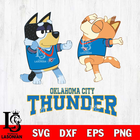 Oklahoma City Thunder Bluey Dance Svg Eps Dxf Png File, Digital Download, Instant Download