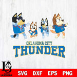 Oklahoma City Thunder Bluey Dance Mode Squats Svg Eps Dxf Png File, Digital Download, Instant Download